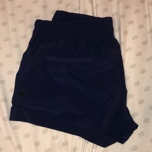 navy blue lululemon shorts size 12!!